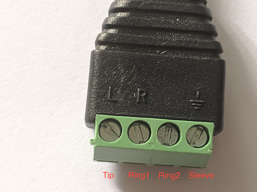 TRRS plug pinout